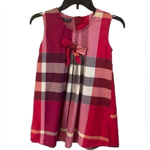 Burberry London Red Check Dress